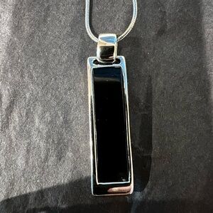 Lia Sophia Vice Versa reversible pendant Silver and Black or mother of pearl